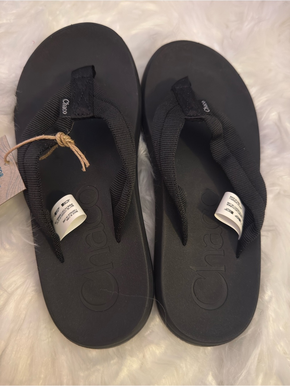 Chaco Kids Black Webbing Flip Sandals